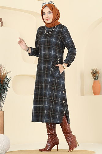 moda selvim Tunic 6899S324 Navy Blue - Thumbnail