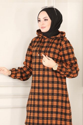 moda selvim Tunic 7003MRT754 Orange - Thumbnail