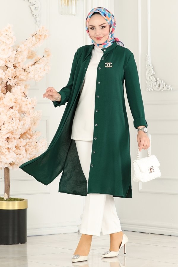 Modaselvim BIG SEASON DISCOUNT Tunic 7018TRT545 Emerald