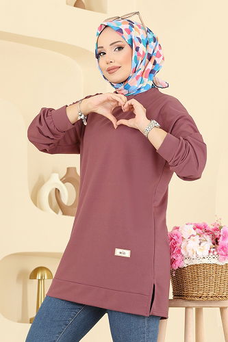 moda selvim Tunic 701PM271 Dark Rose Dusky - Thumbnail