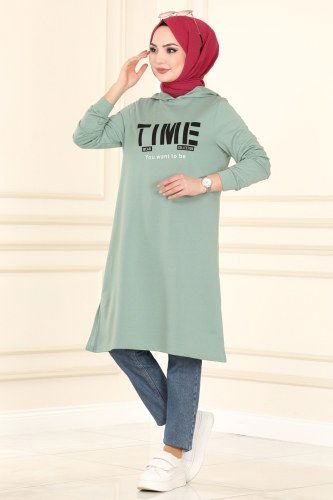 moda selvim Tunic 7046NZR779 Mint - Thumbnail