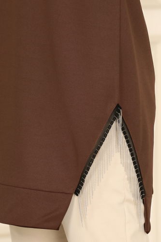 moda selvim Tunic 7220AYD574 Brown - Thumbnail