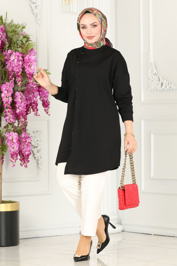 Modaselvim BIG SEASON DISCOUNT Tunic 7338AYD574 Black