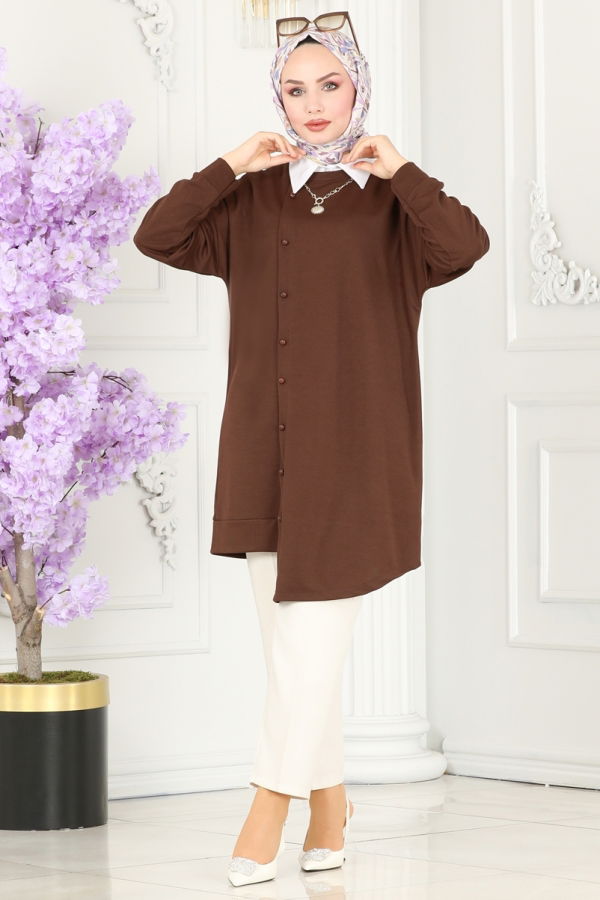 Modaselvim BIG SEASON DISCOUNT Tunic 7338AYD574 Brown