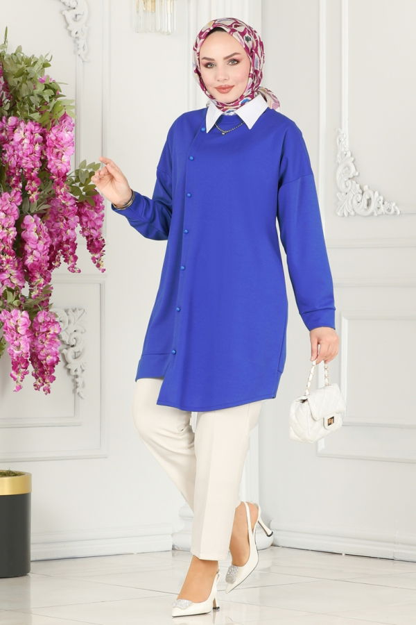 Modaselvim BIG SEASON DISCOUNT Tunic 7338AYD574 Saxe