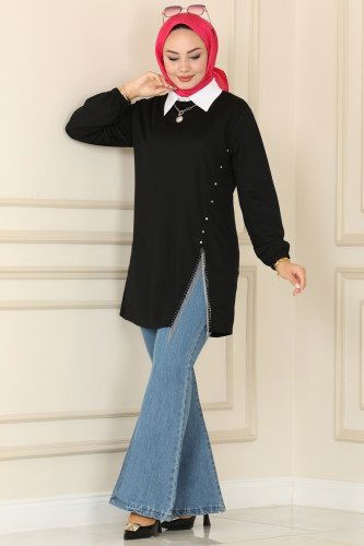 A.Y.D. - 7730AYD574 اسود بلوز طويل