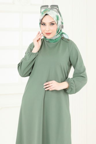 moda selvim Tunic 7777MH427 Almond Green - Thumbnail