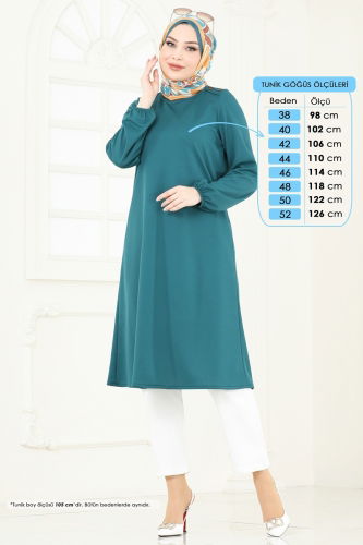 moda selvim Tunic 7777MH427 Petroleum - Thumbnail