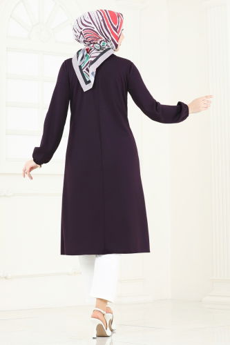 moda selvim Tunic 7777MH427 Purple - Thumbnail