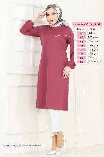 moda selvim Tunic 7777MH427 Rose Dried - Thumbnail