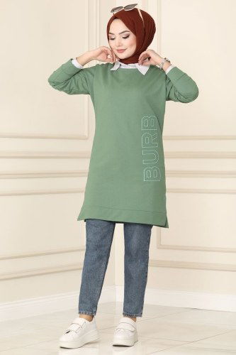A.Y.D. - 7823AYD574 تركوازي بلوز طويل