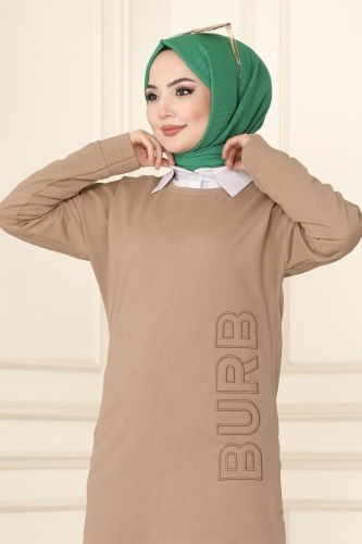 moda selvim 7823AYD574 فيزيون بلوز طويل - Thumbnail