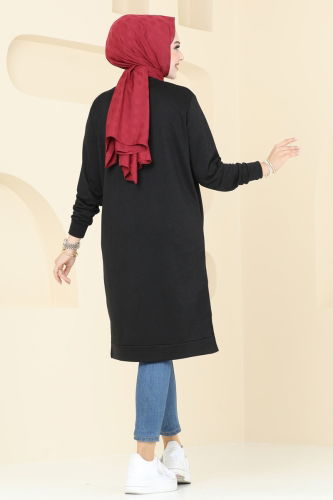 moda selvim Tunic 786OZN1046 Black - Thumbnail