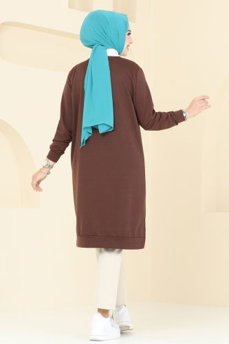 moda selvim Tunic 786OZN1046 Brown - Thumbnail