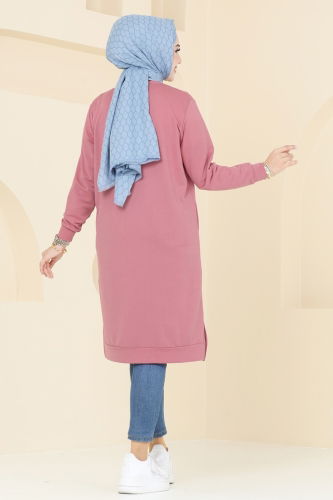 moda selvim Tunic 786OZN1046 Light Rose Dried - Thumbnail