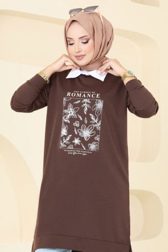 moda selvim Tunic 787OZN1046 Brown - Thumbnail