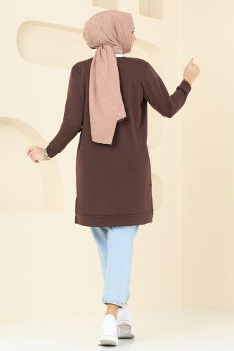 moda selvim Tunic 787OZN1046 Brown - Thumbnail