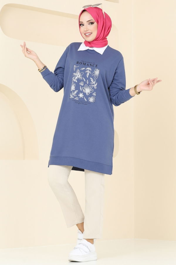 Modaselvim Tunic Tunic 787OZN1046 Indigo