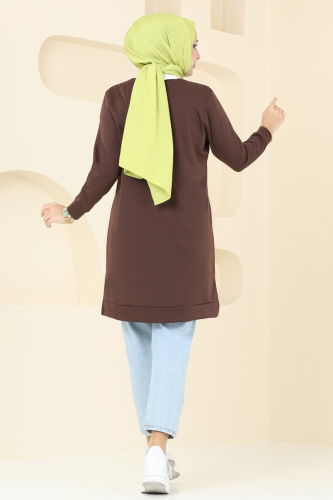 moda selvim Tunic 788OZN1046 Brown - Thumbnail