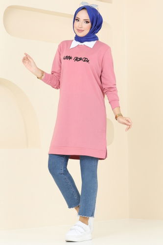 moda selvim Tunic 788OZN1046 Rose Dried - Thumbnail