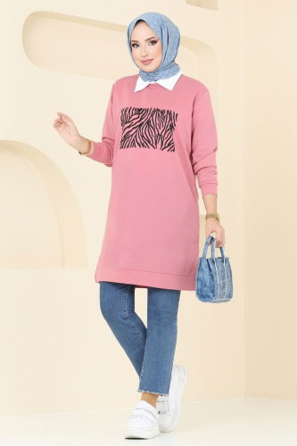 moda selvim Tunic 789OZN1046 Rose Dried - Thumbnail