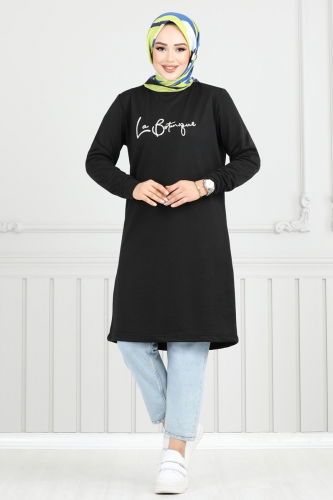 moda selvim Tunic 798OZN1046 Black - Thumbnail