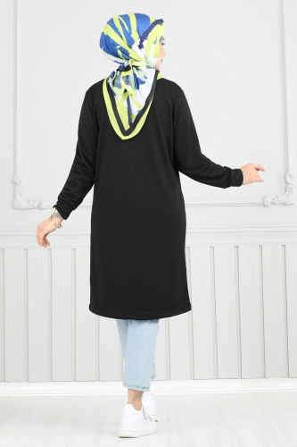 moda selvim Tunic 798OZN1046 Black - Thumbnail