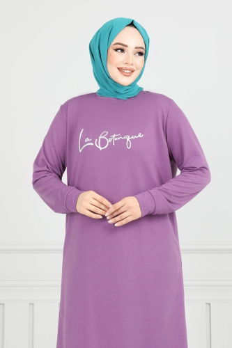 moda selvim Tunic 798OZN1046 Lilac - Thumbnail