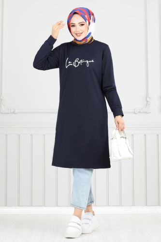 moda selvim Tunic 798OZN1046 Navy Blue - Thumbnail