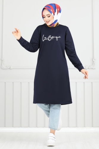 moda selvim Tunic 798OZN1046 Navy Blue - Thumbnail