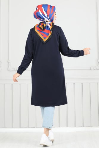 moda selvim Tunic 798OZN1046 Navy Blue - Thumbnail