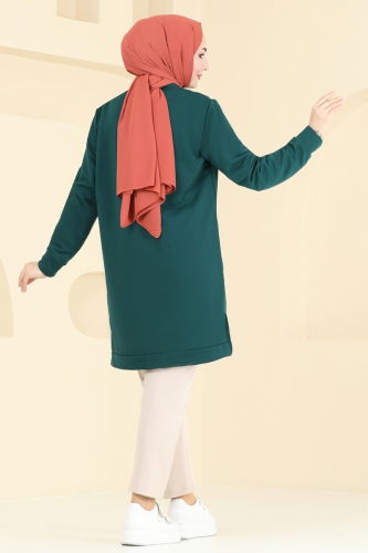 moda selvim Tunic 799OZN1046 Emerald - Thumbnail