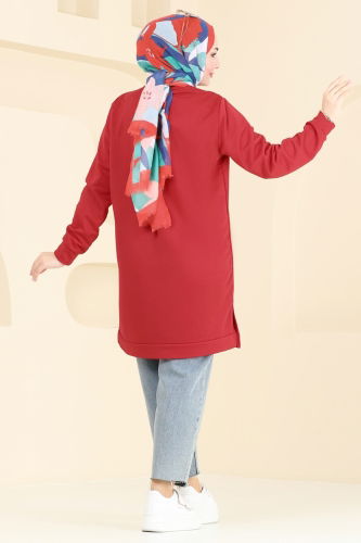 moda selvim Tunic 799OZN1046 Red - Thumbnail