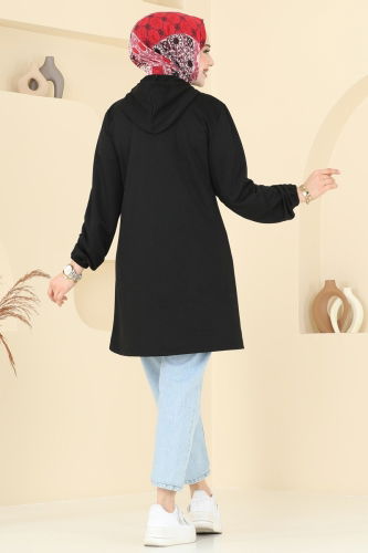 moda selvim Tunic 806OZN1046 Black - Thumbnail