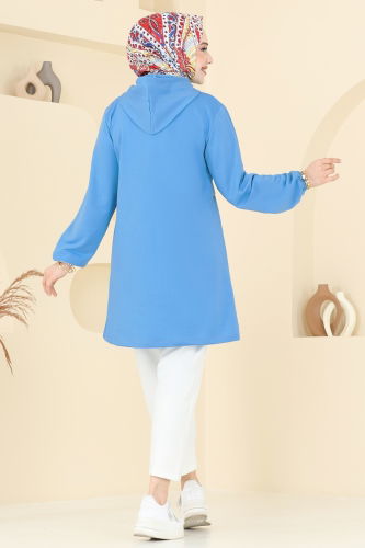 moda selvim Tunic 806OZN1046 Blue - Thumbnail