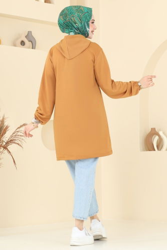 moda selvim Tunic 806OZN1046 Dark Mustard - Thumbnail