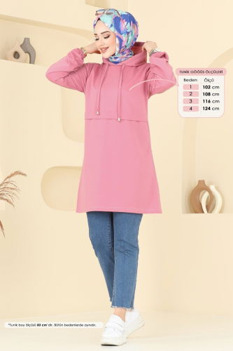 moda selvim Tunic 806OZN1046 Rose Dried - Thumbnail