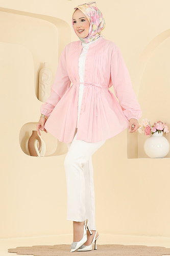 moda selvim Tunic 8080ERK1158 Pink - Thumbnail