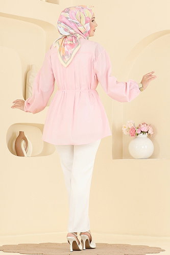 moda selvim Tunic 8080ERK1158 Pink - Thumbnail