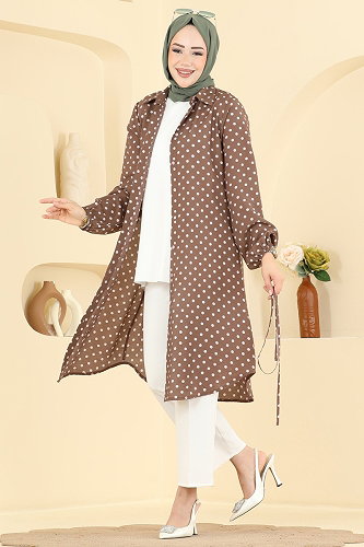 moda selvim Tunic 8081ERK1158 Brown - Thumbnail