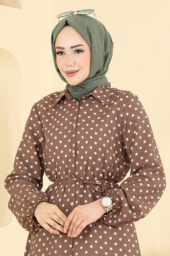 moda selvim Tunic 8081ERK1158 Brown - Thumbnail