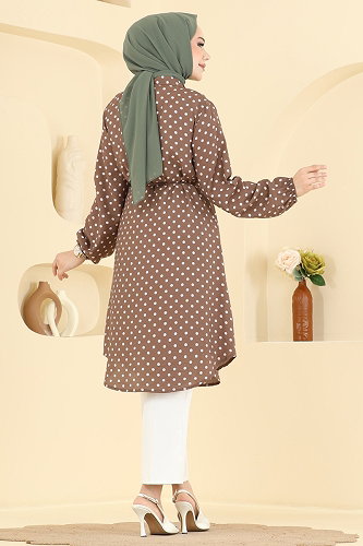 moda selvim Tunic 8081ERK1158 Brown - Thumbnail