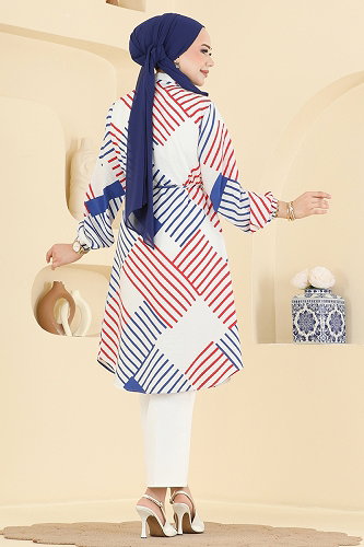 moda selvim Tunic 8081ERK1158 Ecru - Thumbnail