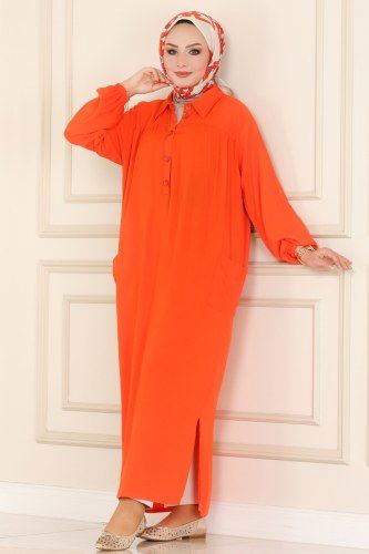 moda selvim Tunıc 8222BRZ597 Orange - Thumbnail