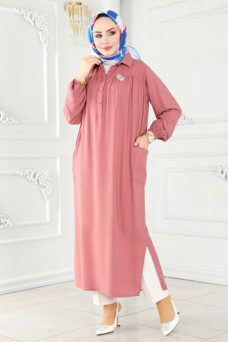 moda selvim TUNIC 8222BRZ597 Rose Dried - Thumbnail