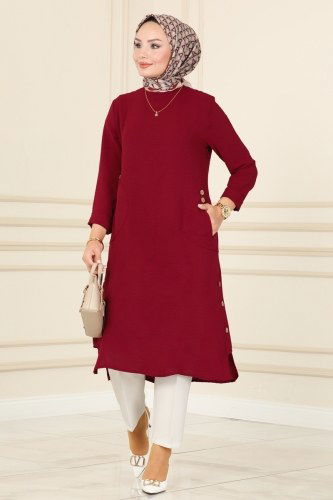 N.Z.R. - 850NZR779 الخمري بلوز طويل