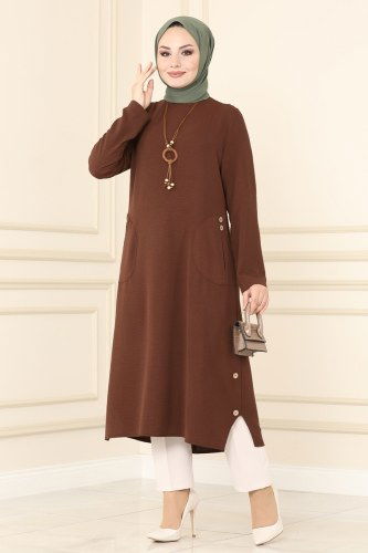 S.V.L. - Tunic 850S324 Brown