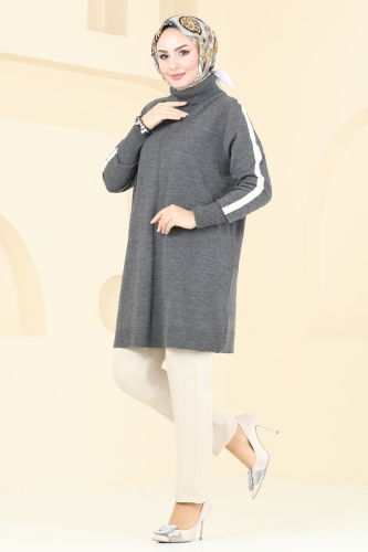 moda selvim Tunic 890KLB1050 Anthracite - Thumbnail