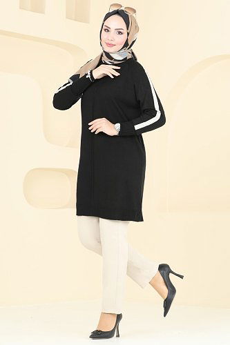 moda selvim بلوز أسود 890KLB1050 - Thumbnail