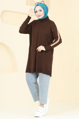 moda selvim Tunic 890KLB1050 Brown - Thumbnail